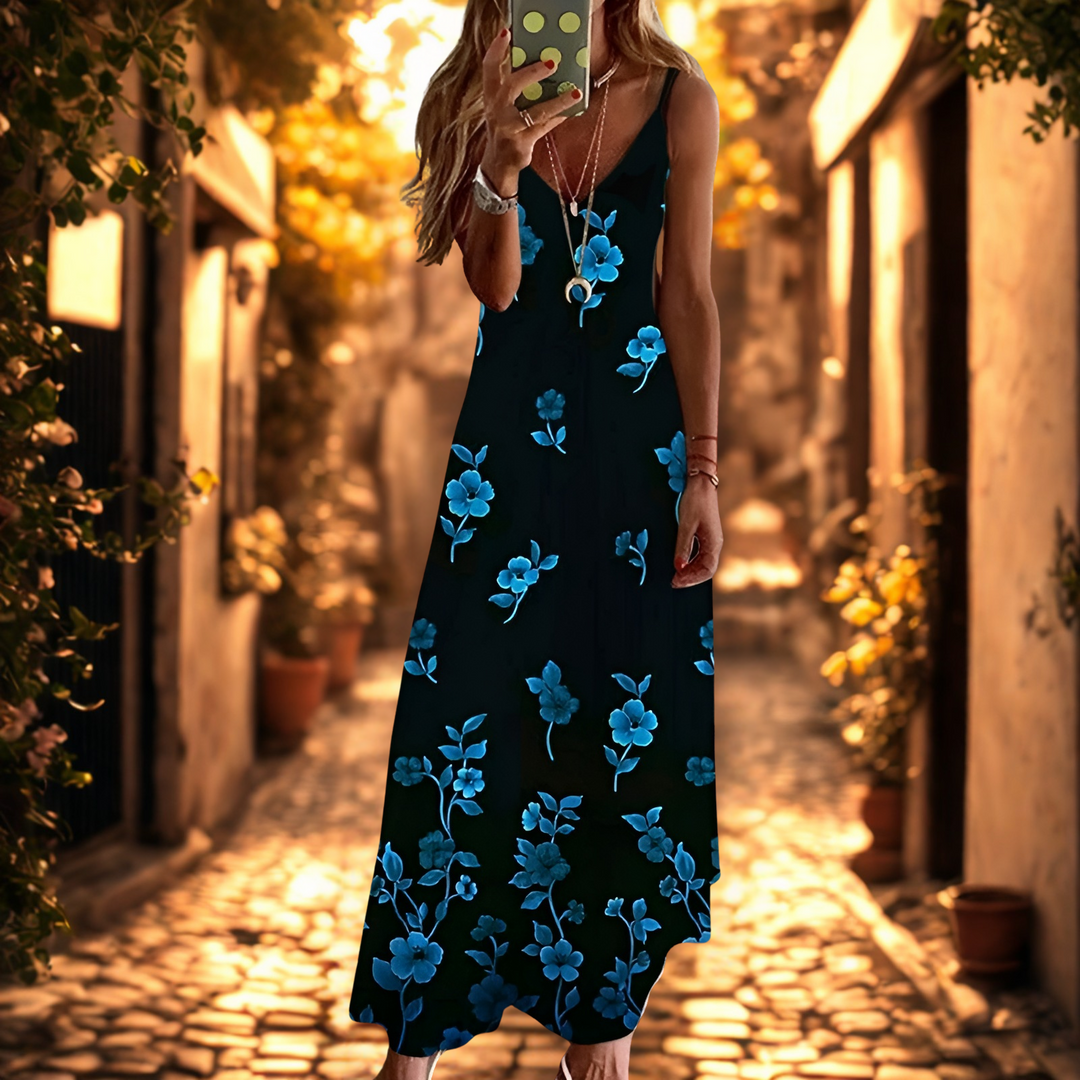 Sukienka Letnia Damska Maxi w Kwiaty - Lekka i Elegancka na Lato