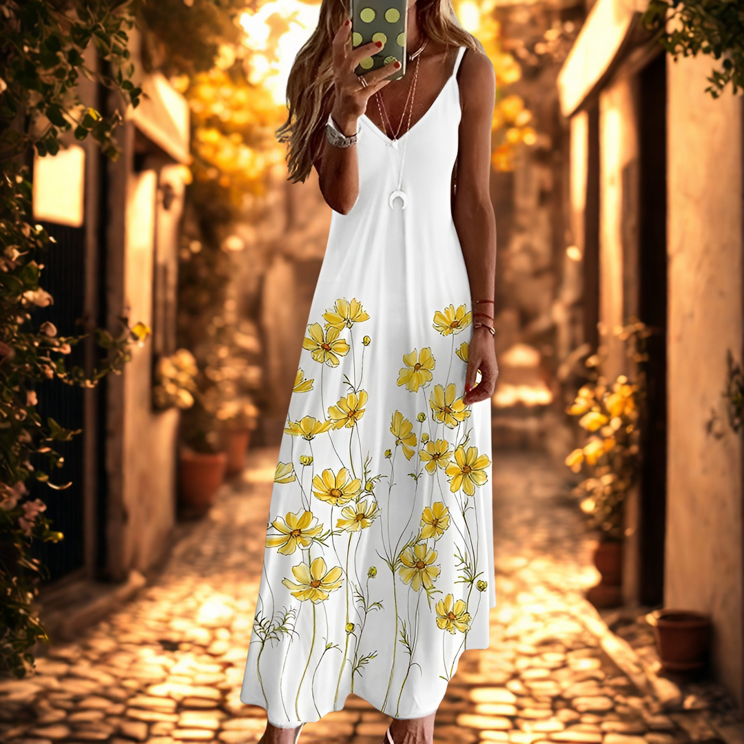 Sukienka Letnia Damska Maxi w Kwiaty - Lekka i Elegancka na Lato