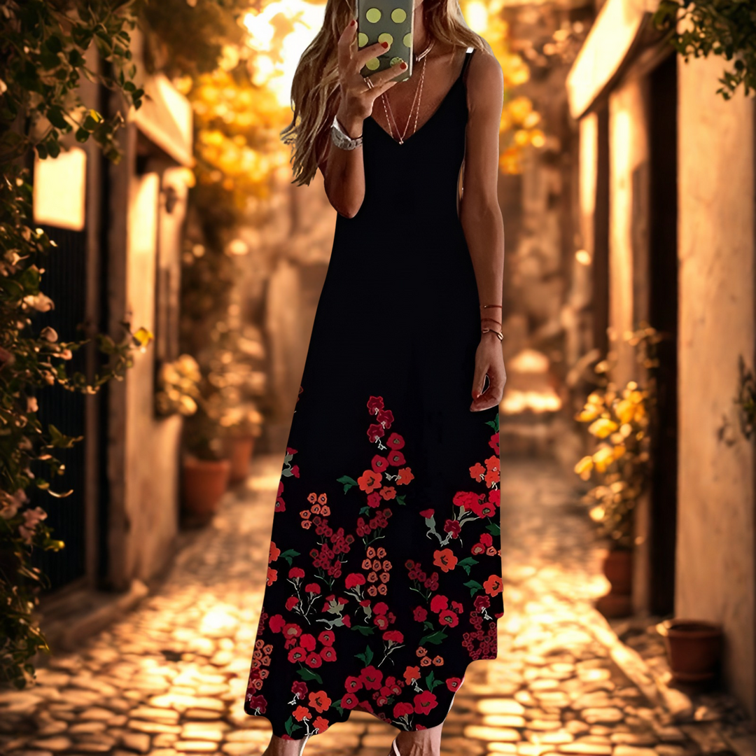 Sukienka Letnia Damska Maxi w Kwiaty - Lekka i Stylowa na Lato