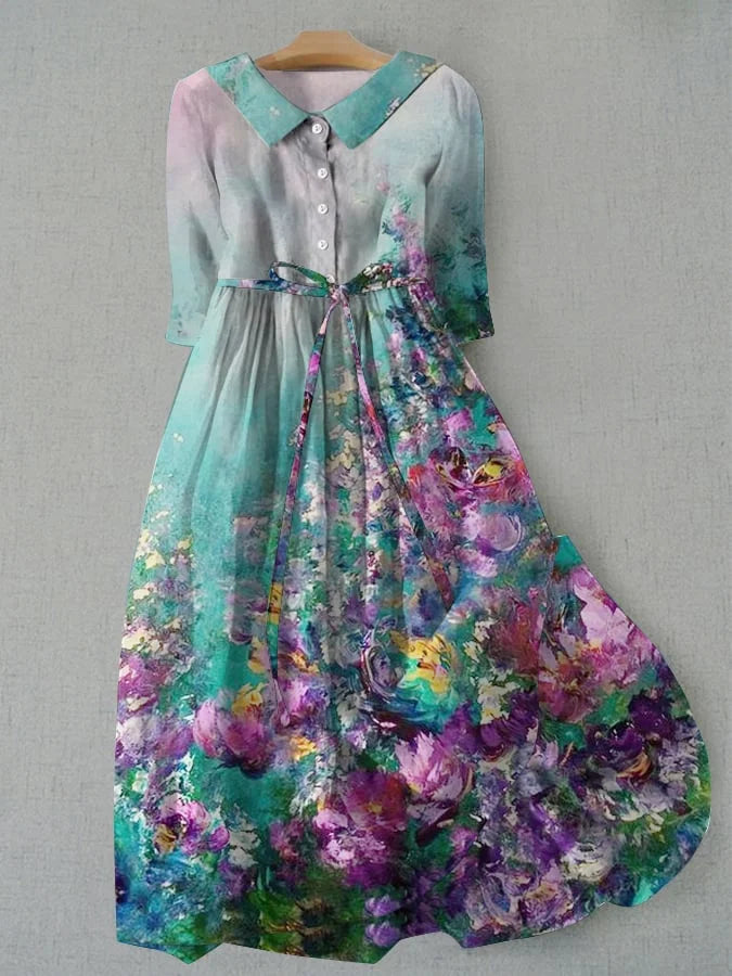 Tessa™ | Eleganza Vintage in Abito Estivo Floreale