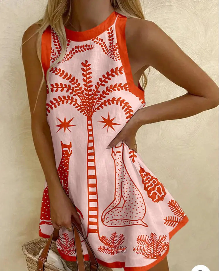 Vera™ | Minidress con Palme Tropicali