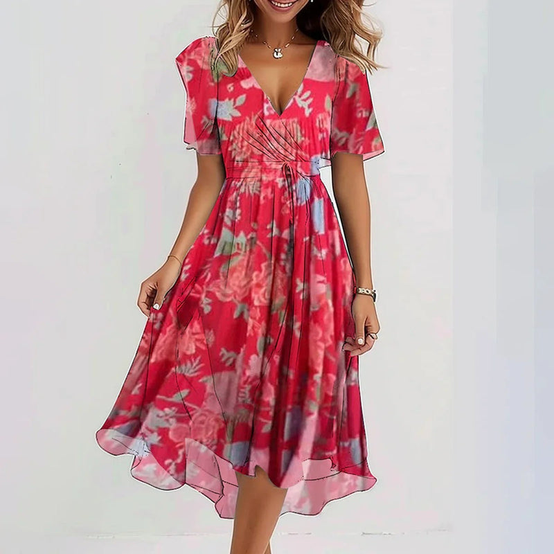 Anne Summer Dress Women - Elegancka Sukienka V -Sunned for Wedding i Midsummer