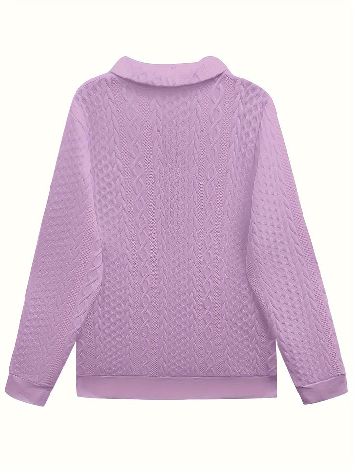 Bluza Damska Sofie - Elegancka, Długi Rękaw, Kieszeń na Zamek