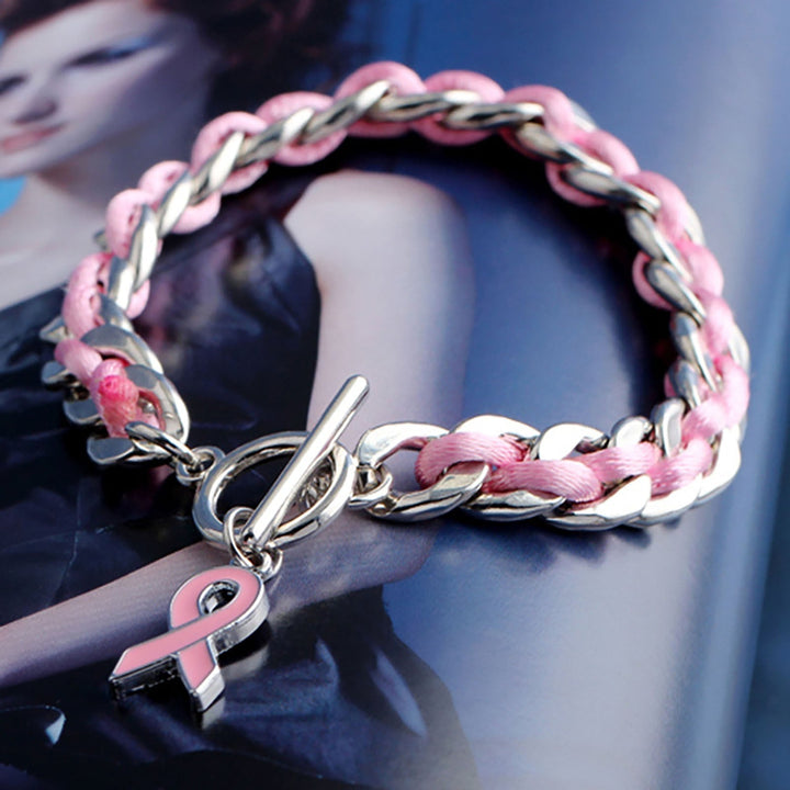 Braccialetto con cuore rosa | Insieme contro il cancro al seno