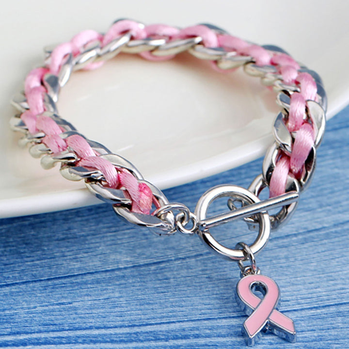 Braccialetto con cuore rosa | Insieme contro il cancro al seno