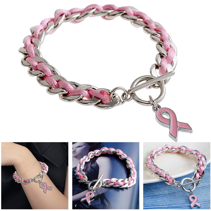 Braccialetto con cuore rosa | Insieme contro il cancro al seno