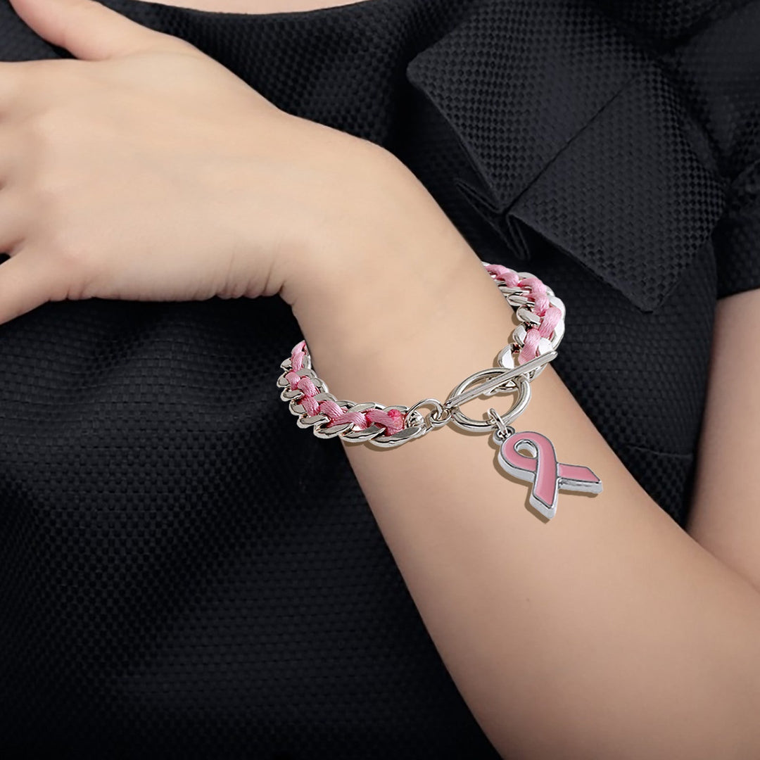 Braccialetto con cuore rosa | Insieme contro il cancro al seno