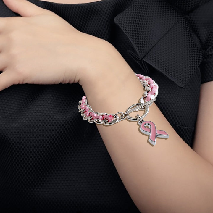 Braccialetto con cuore rosa | Insieme contro il cancro al seno