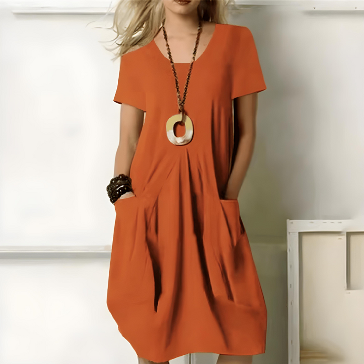 Czarna Sukienka Sophia™ - Elegancja i Komfort na Wesele i Lato