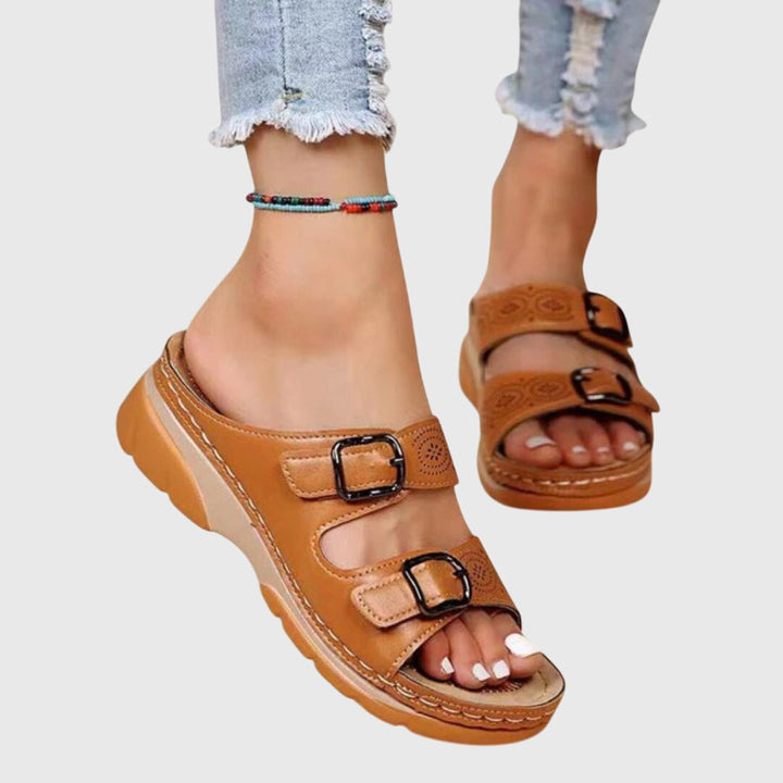 Diora™ | Sandali ortopedici in pelle