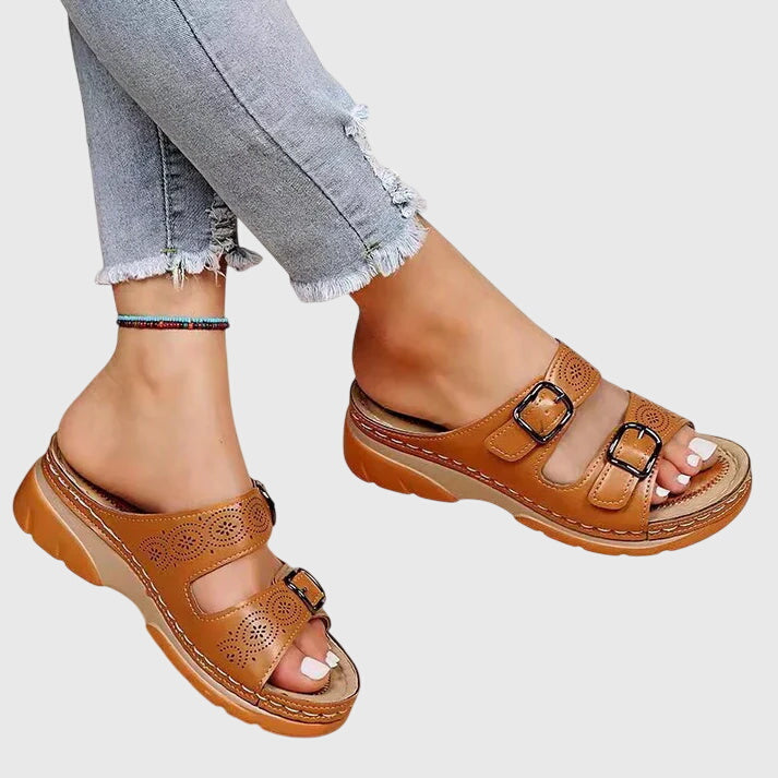 Diora™ | Sandali ortopedici in pelle