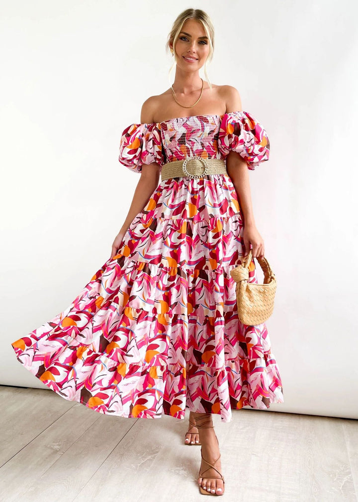 Eva Chic Summer Dress - Pochlebiające się dopasowanie i oddychający komfort dla kobiet