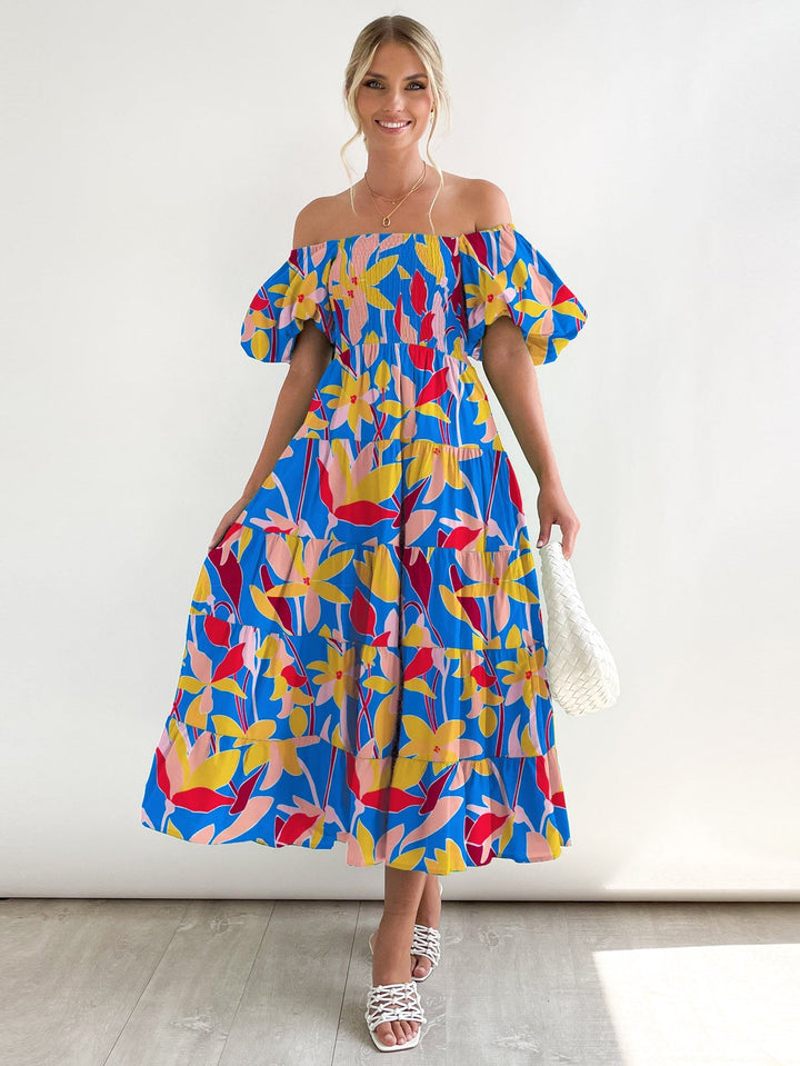 Eva Chic Summer Dress - Pochlebiające się dopasowanie i oddychający komfort dla kobiet