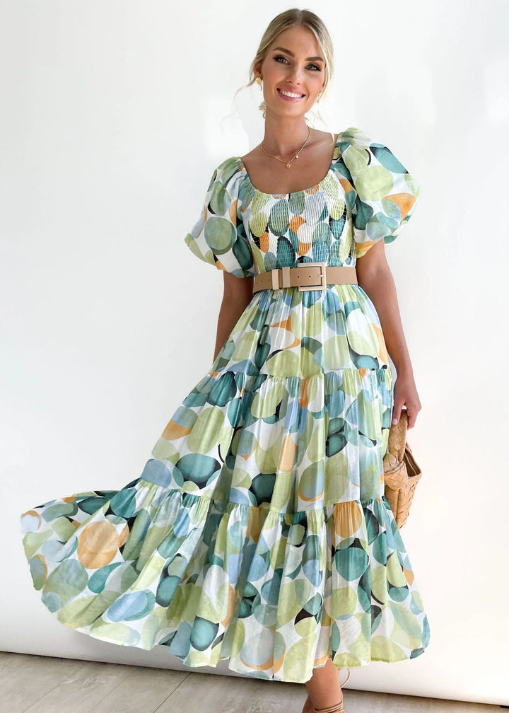 Eva Chic Summer Dress - Pochlebiające się dopasowanie i oddychający komfort dla kobiet