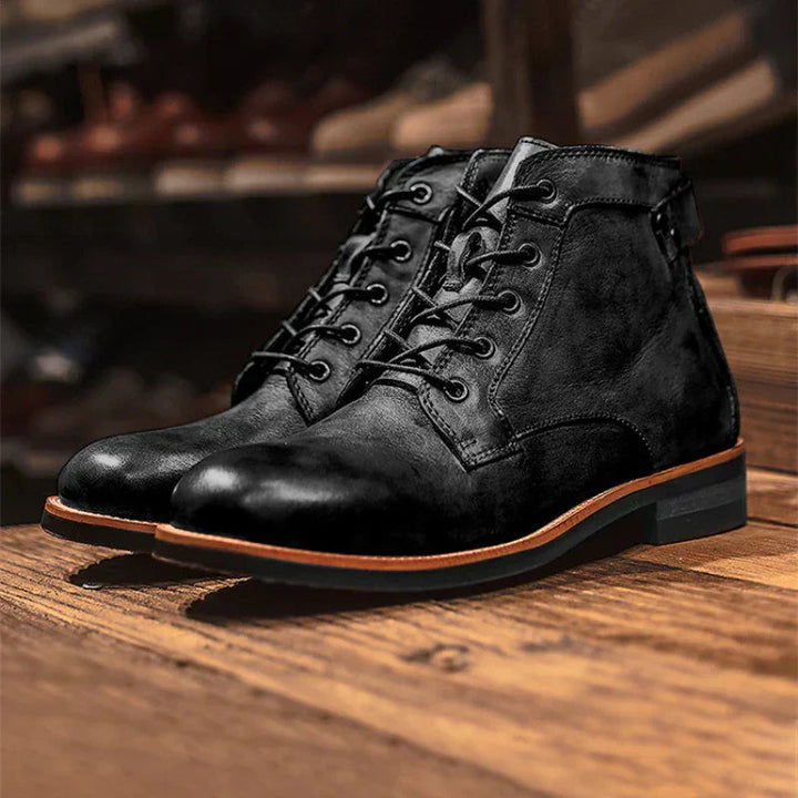 Fanum | Buty męskie retro z okrągłym noskiem