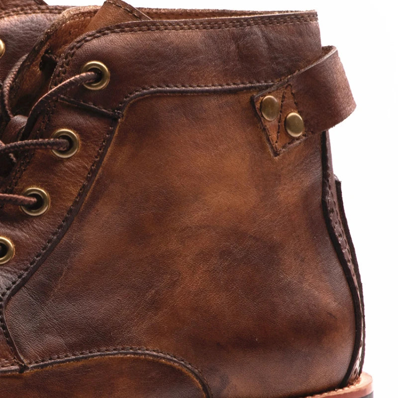 Fanum | Buty męskie retro z okrągłym noskiem