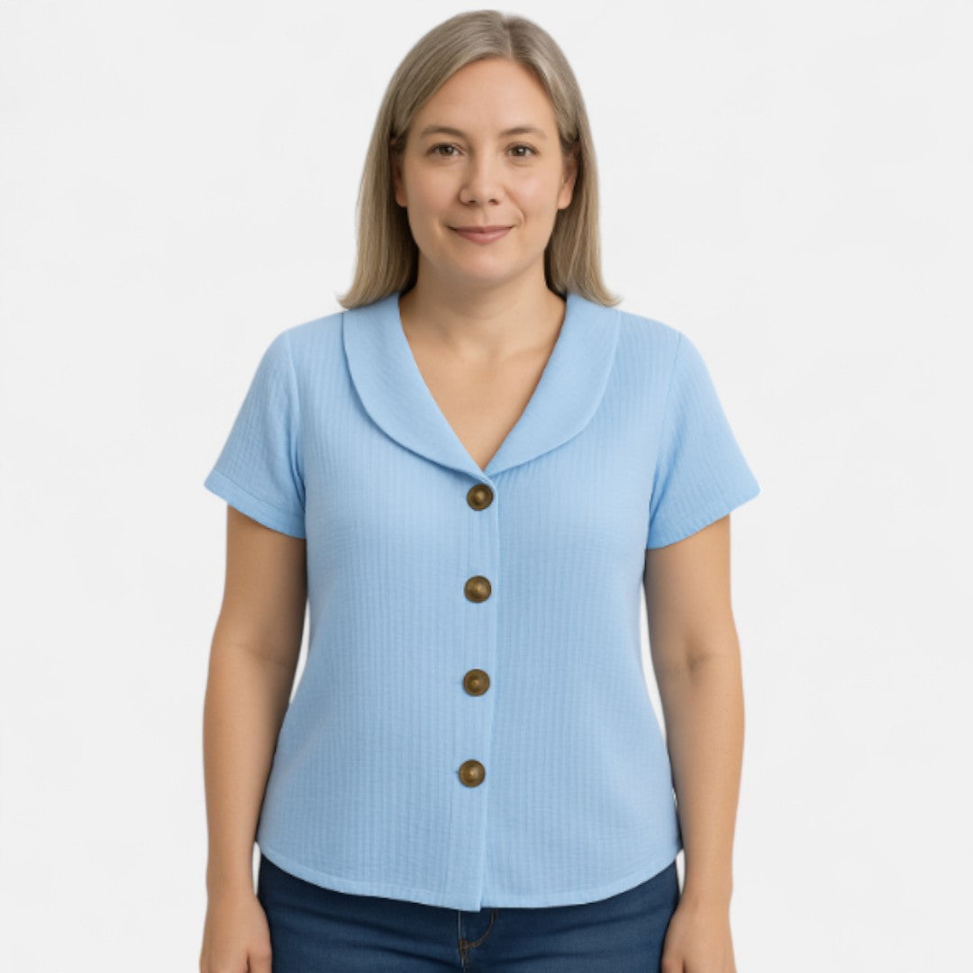 Ingrid™ – Stylowa bluzka z guzikami