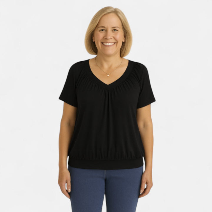 Jiayi™ - Elegancki top z elastycznego materiału