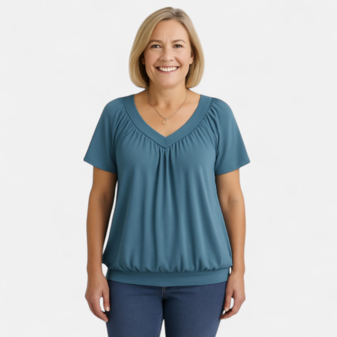 Jiayi™ - Elegancki top z elastycznego materiału