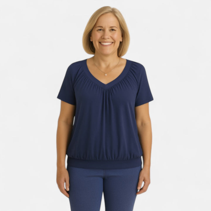 Jiayi™ - Elegancki top z elastycznego materiału