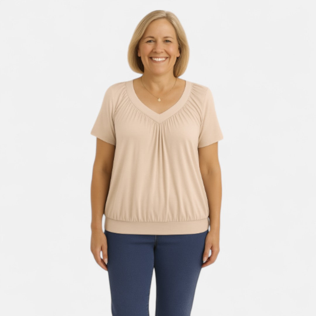 Jiayi™ - Elegancki top z elastycznego materiału