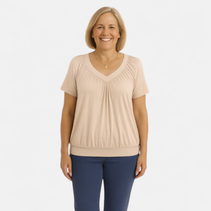 Jiayi™ - Elegancki top z elastycznego materiału