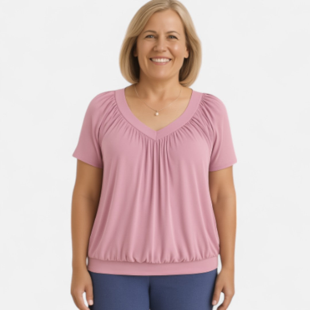 Jiayi™ - Elegancki top z elastycznego materiału