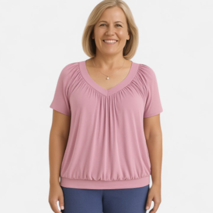 Jiayi™ - Elegancki top z elastycznego materiału