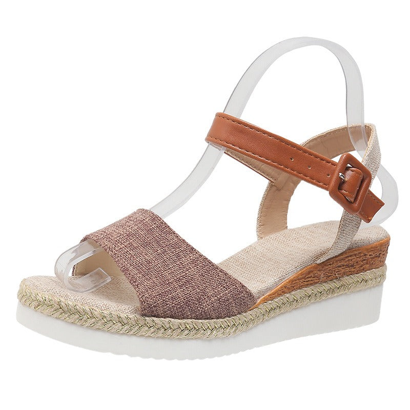 Laura™ | Comodi Sandali Donna con Zeppa e Punta Aperta