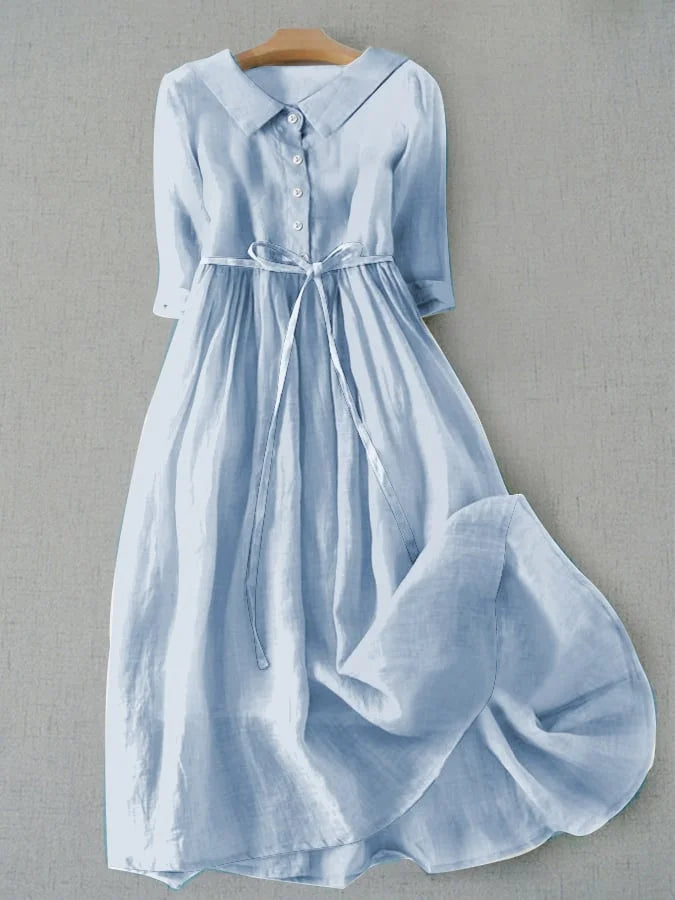 Lux™ | Elegante Abito Estivo Donna in Cotone e Lino