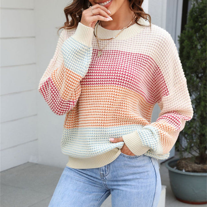 Sophie – sweter z dzianiny w bloki kolorów
