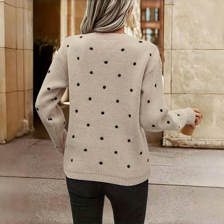 Sophie – swobodny sweter w groszki