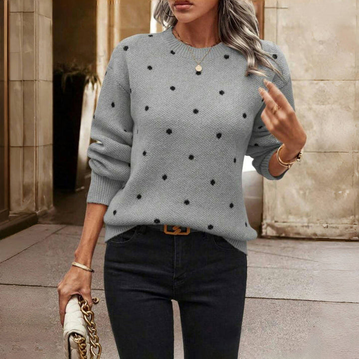Sophie – swobodny sweter w groszki