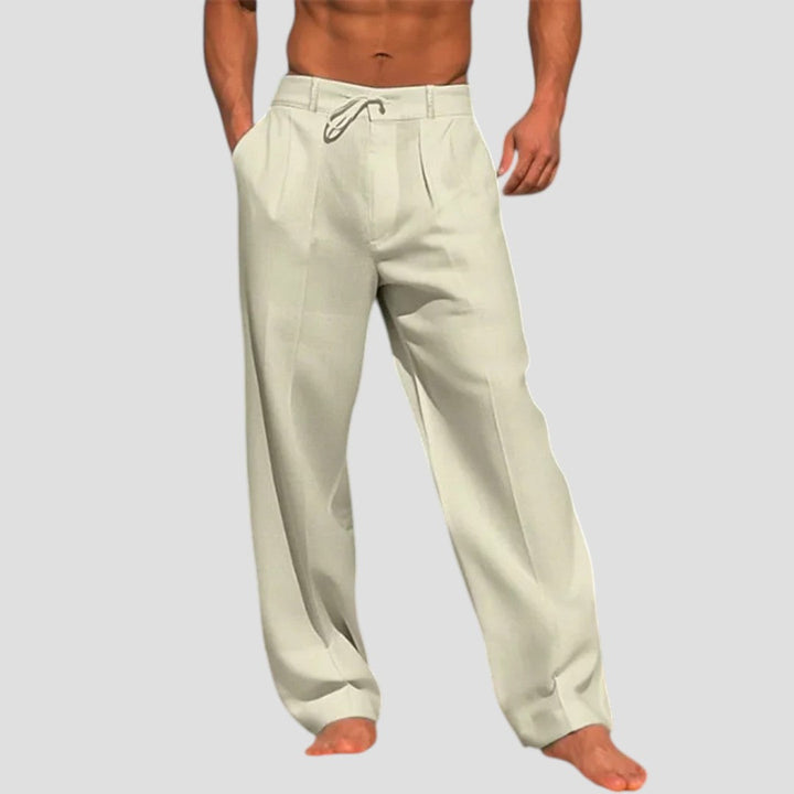 Spodnie Lniane Męskie Nathan - Lekki, Oddychający Krój Casual
