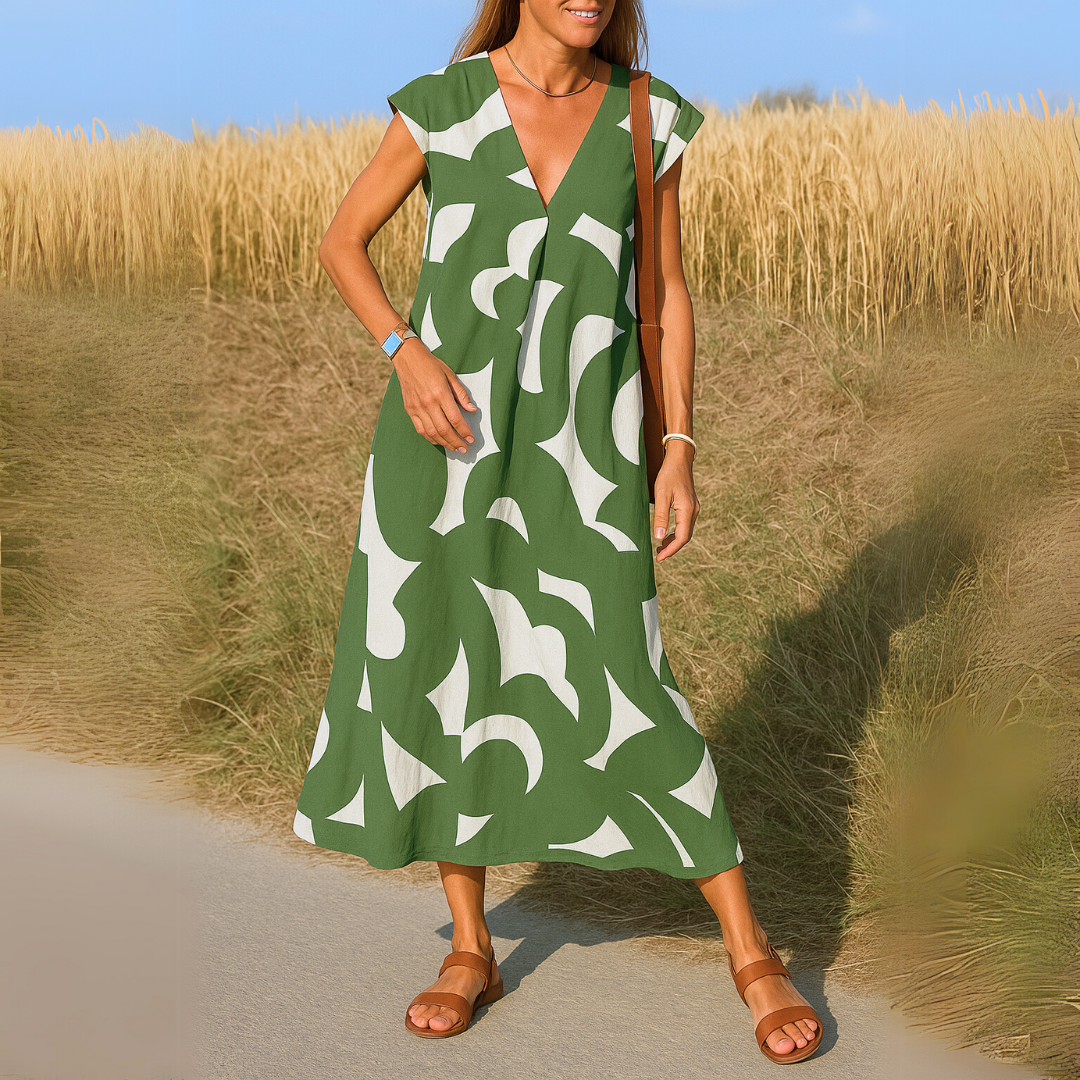 Sukienka Valerie™ - Lekka Sukienka Na Wesele Z Dekoltem V