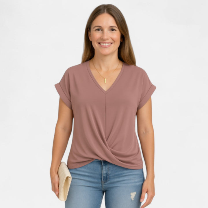 Xueyao™ – Luźny top z skręconym dekoltem