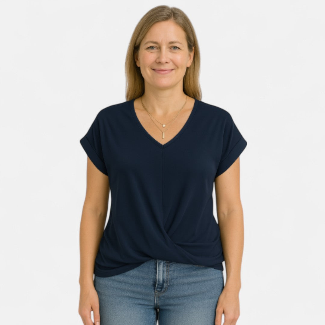 Xueyao™ – Luźny top z skręconym dekoltem