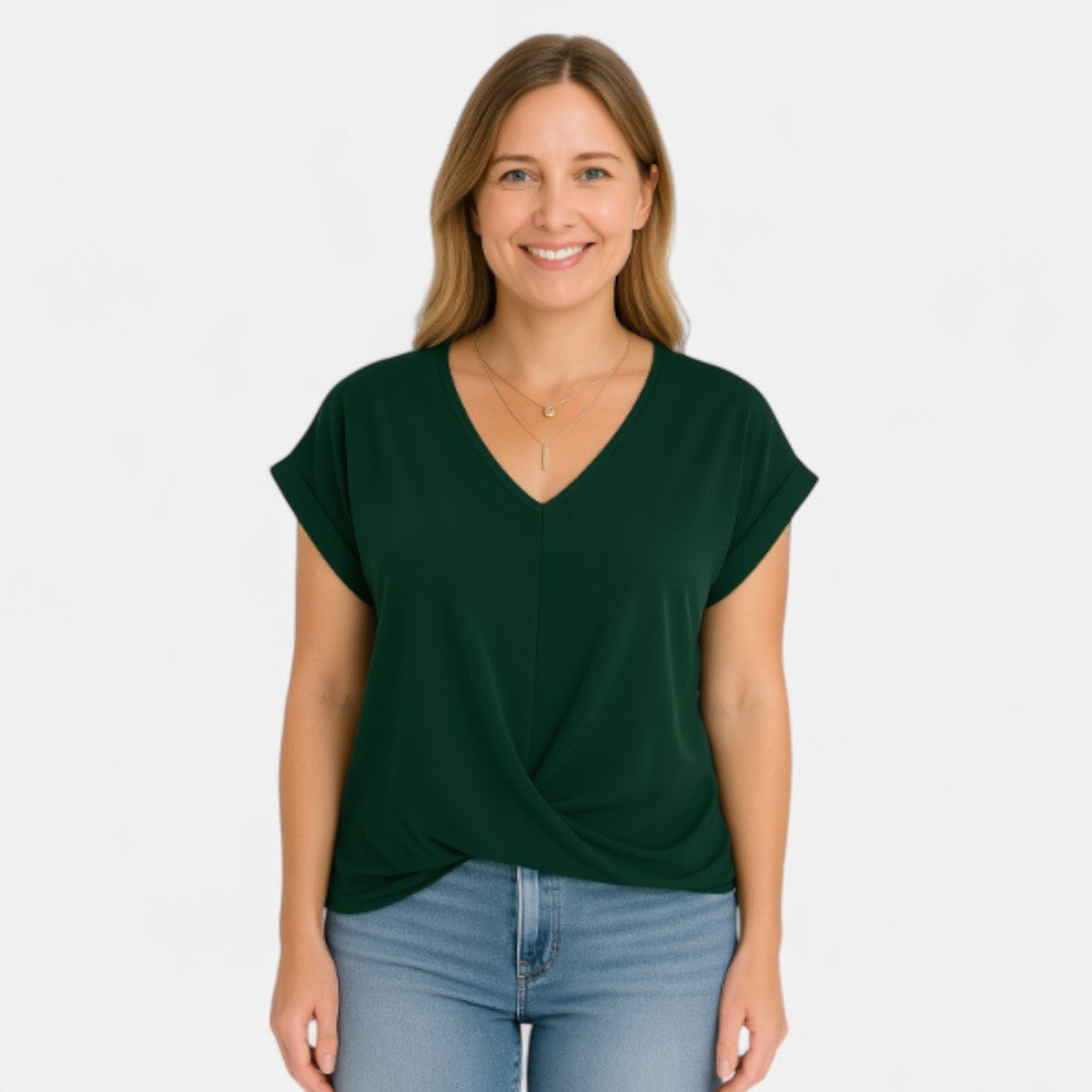 Xueyao™ – Luźny top z skręconym dekoltem