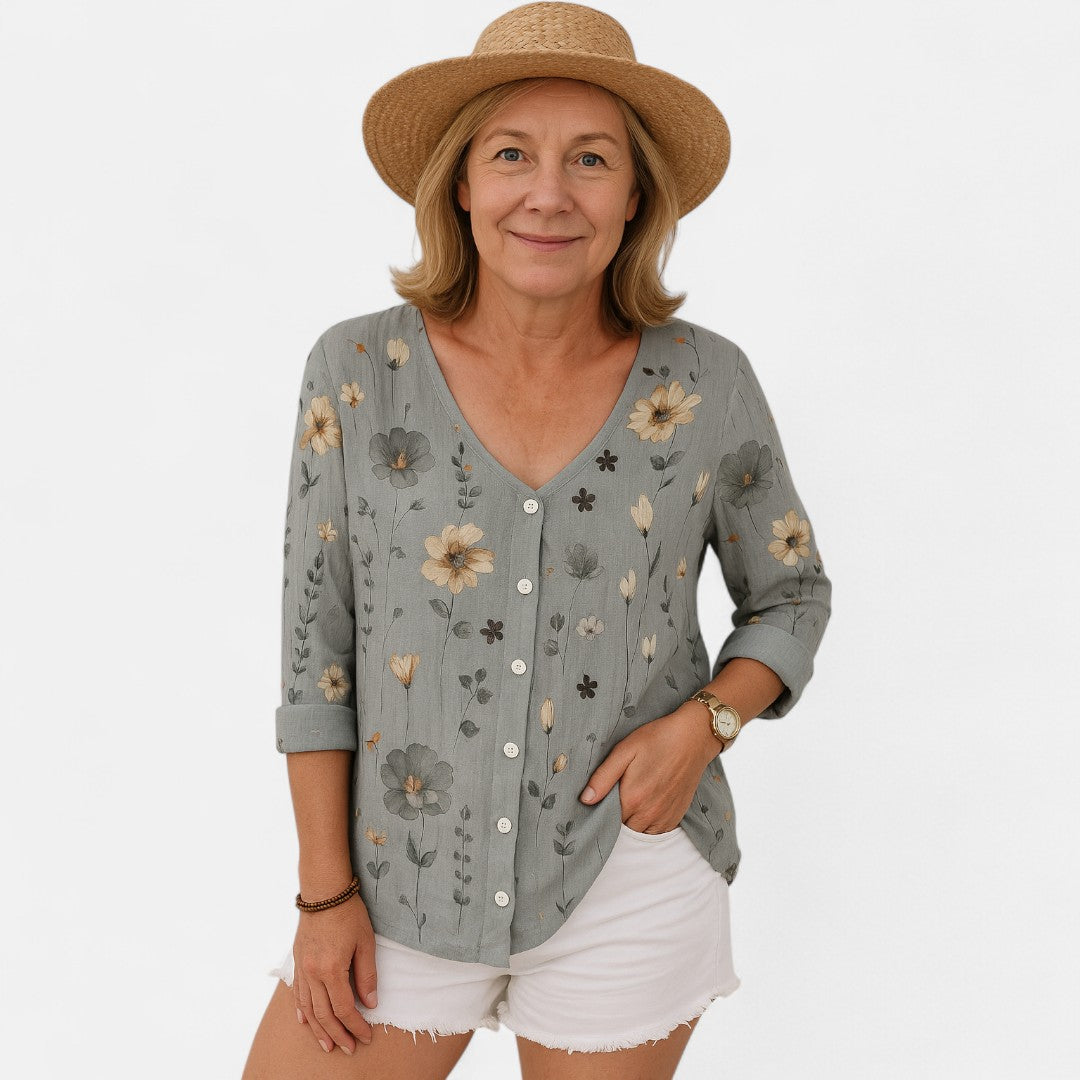Yewon™ – Luźny top w kwiaty