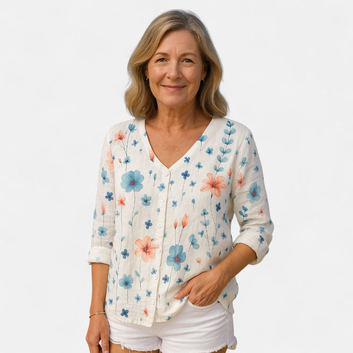 Yewon™ – Luźny top w kwiaty