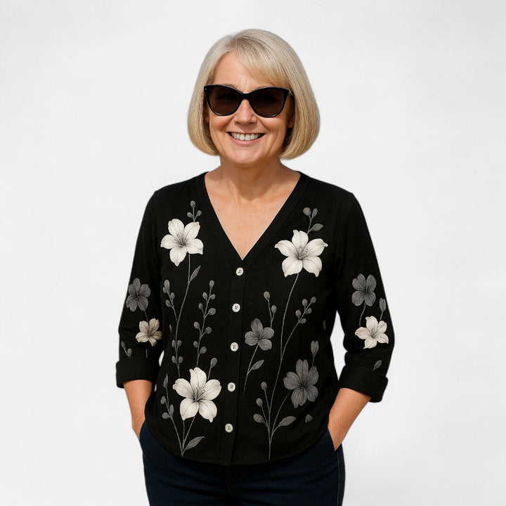Yewon™ – Luźny top w kwiaty