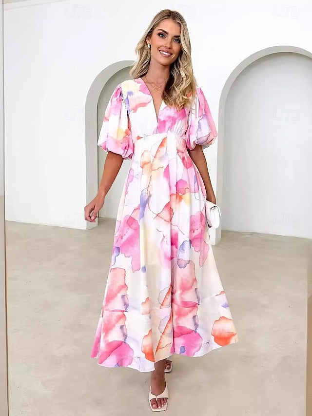 Wieke Chic Summer Dress - Pochlebiające się dopasowanie i oddychający komfort dla kobiet